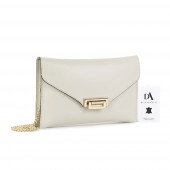 Geanta dama de umar din piele naturala DiAmanti Allegra Beige